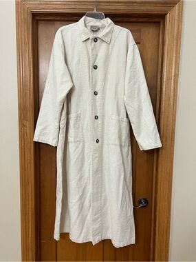 Frontier Classics Men’s Coat Large off white cotton and linen steampunk  western